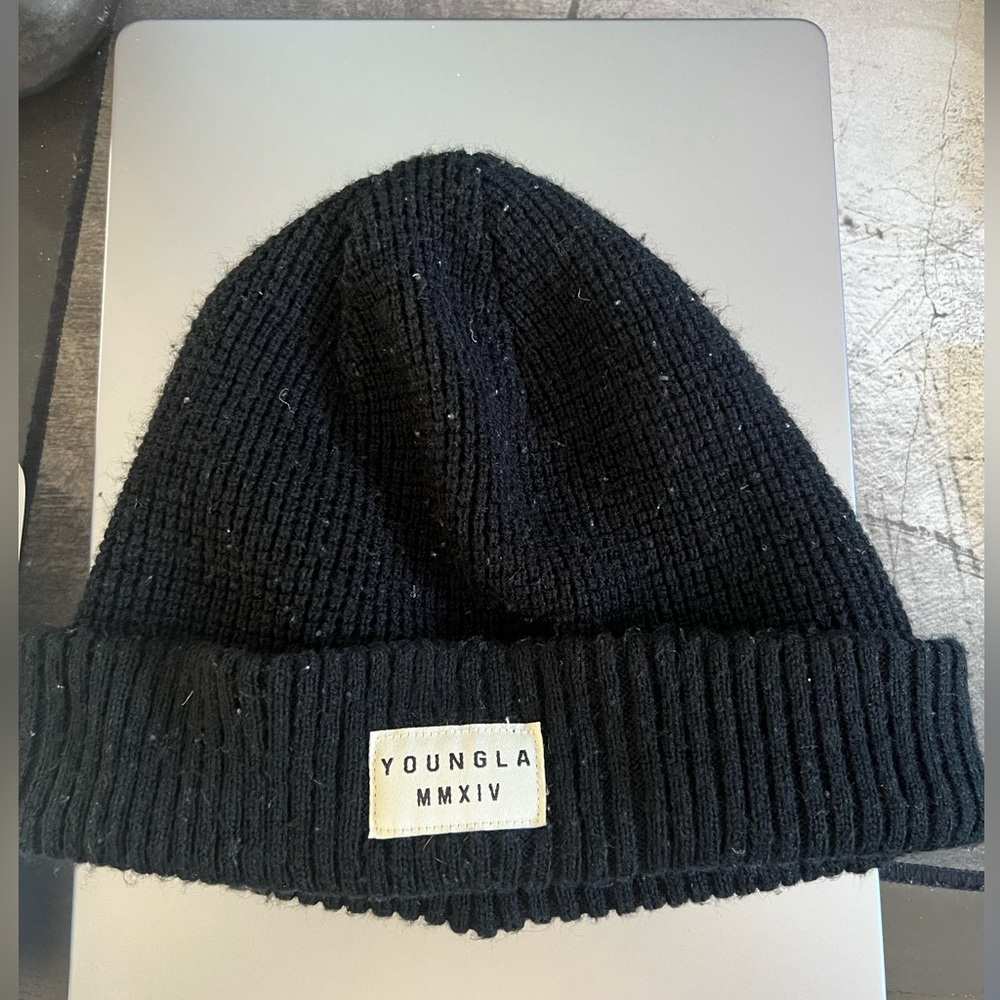 YoungLa Black Beanie